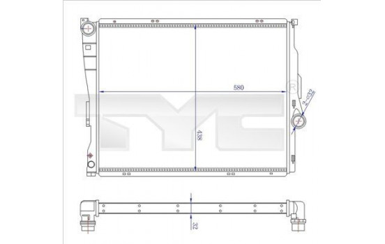 Radiator, engine cooling 703-0006-R TYC