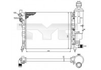 Radiator, engine cooling 705-0032 TYC