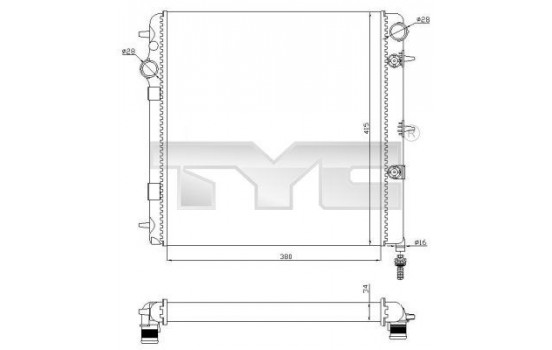 Radiator, engine cooling 705-0071-R TYC