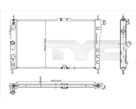 Radiator, engine cooling 706-0015 TYC