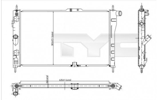 Radiator, engine cooling 706-0015 TYC