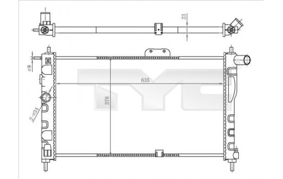 Radiator, engine cooling 706-0018 TYC