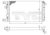 Radiator, engine cooling 709-0012 TYC