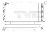 Radiator, engine cooling 709-0014-R TYC