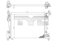 Radiator, engine cooling 709-0018 TYC