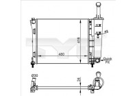 Radiator, engine cooling 709-0022-R TYC