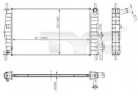 Radiator, engine cooling 710-0025 TYC