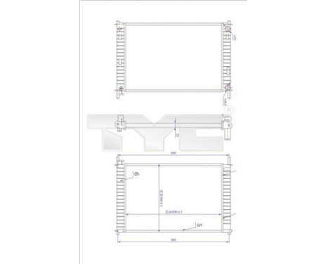 Radiator, engine cooling 710-0030-R TYC