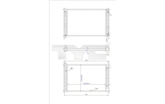 Radiator, engine cooling 710-0030-R TYC
