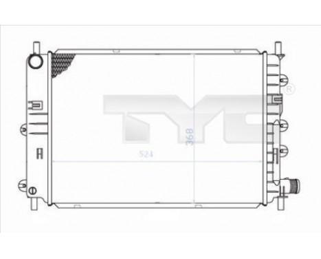 Radiator, engine cooling 710-0034 TYC