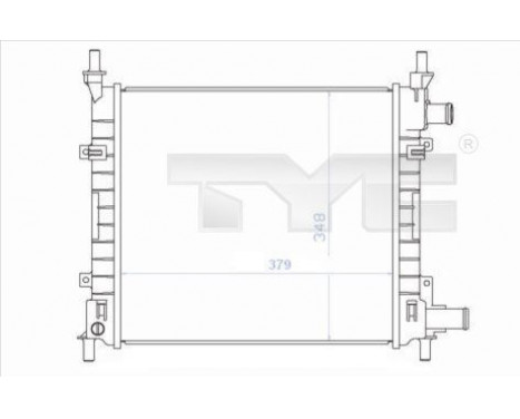 Radiator, engine cooling 710-0043 TYC, Image 2