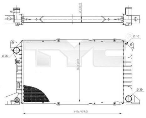 Radiator, engine cooling 710-0053 TYC