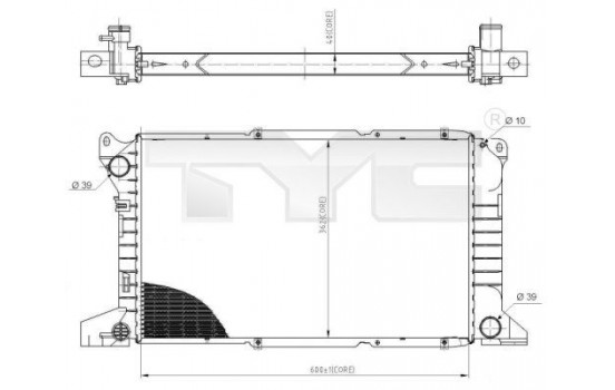Radiator, engine cooling 710-0053 TYC