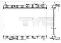 Radiator, engine cooling 710-0058 TYC