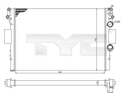 Radiator, engine cooling 715-0001-R TYC