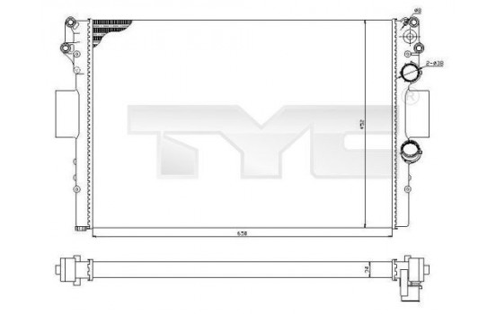 Radiator, engine cooling 715-0001-R TYC