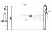 Radiator, engine cooling 715-0004-R TYC