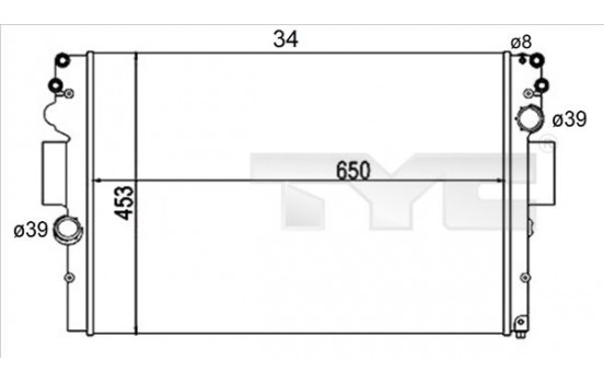 Radiator, engine cooling 715-0004-R TYC