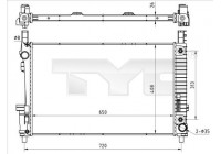 Radiator, engine cooling 721-0020 TYC