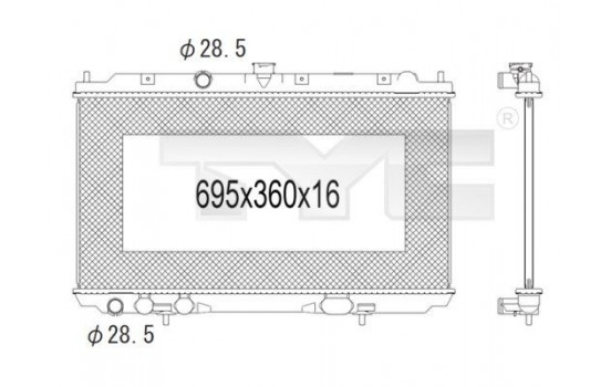 Radiator, engine cooling 724-1007 TYC