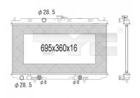 Radiator, engine cooling 724-1015 TYC