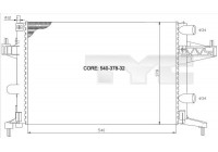 Radiator, engine cooling 725-0007 TYC