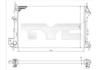 Radiator, engine cooling 725-0009 TYC