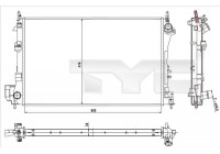 Radiator, engine cooling 725-0010-R TYC