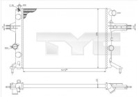 Radiator, engine cooling 725-0021 TYC