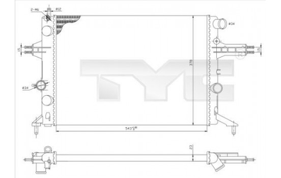 Radiator, engine cooling 725-0021 TYC