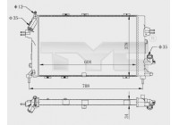 Radiator, engine cooling 725-0028-R TYC
