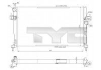Radiator, engine cooling 725-0034-R TYC