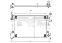 Radiator, engine cooling 725-0035 TYC