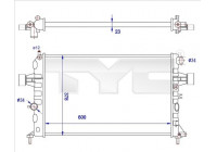 Radiator, engine cooling 725-0038-R TYC
