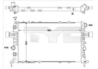 Radiator, engine cooling 725-0040-R TYC