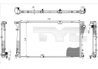 Radiator, engine cooling 725-0045 TYC