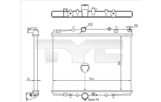 Radiator, engine cooling 726-0018-R TYC
