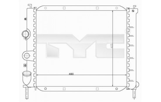 Radiator, engine cooling 728-0008-R TYC