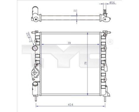 Radiator, engine cooling 728-0013-R TYC