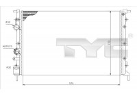 Radiator, engine cooling 728-0027 TYC