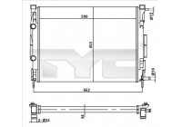 Radiator, engine cooling 728-0054 TYC