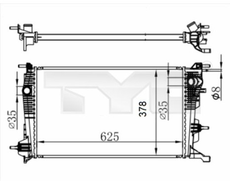 Radiator, engine cooling 728-0065-R TYC