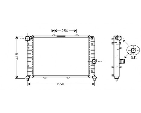 Radiator, engine cooling 73002079 International Radiators