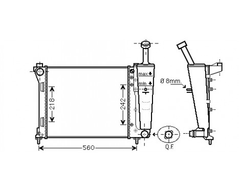 Radiator, engine cooling 73002099 International Radiators