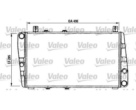 Radiator, engine cooling 730375 Valeo