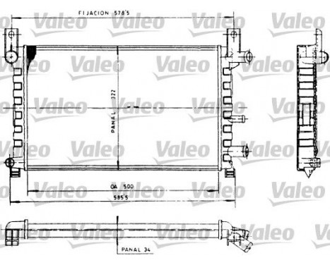 Radiator, engine cooling 730483 Valeo