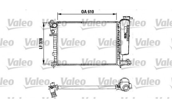 Radiator, engine cooling 730630 Valeo