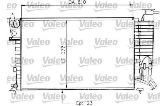Radiator, engine cooling 730927 Valeo