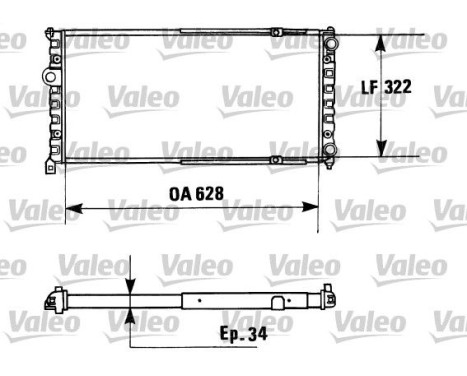 Radiator, engine cooling 730945 Valeo
