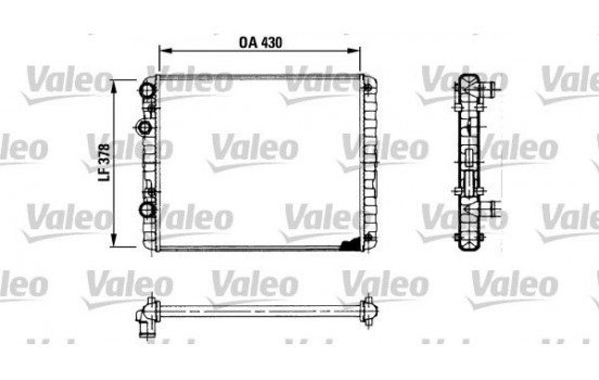 Radiator, engine cooling 730956 Valeo